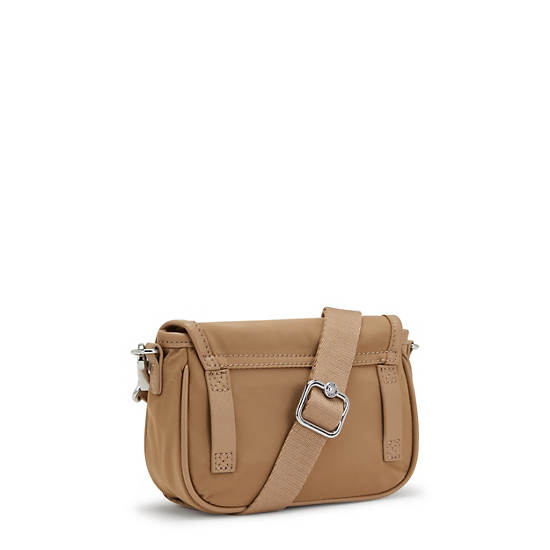 Kipling Inaki Small Crossbody Bag Handbag Soft Almond | AU 1273NW